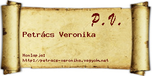 Petrács Veronika névjegykártya