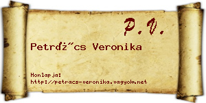 Petrács Veronika névjegykártya