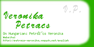 veronika petracs business card